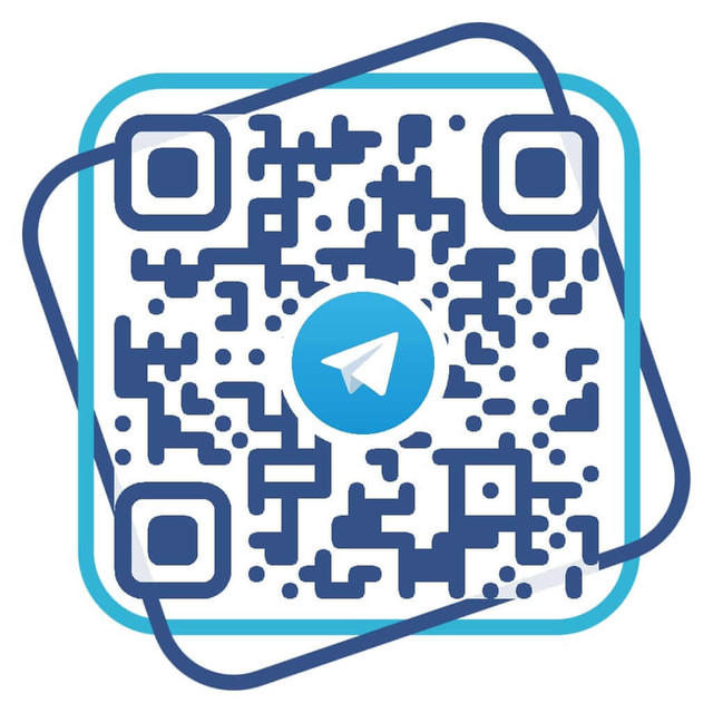 نمونه QR با استایل Telegram